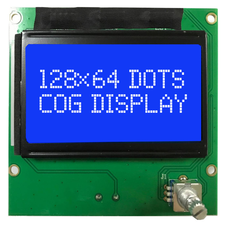 Pantalla LCD monocromática negativa transmisiva STN de 3.2 '' muestra gráfico con fondo azul