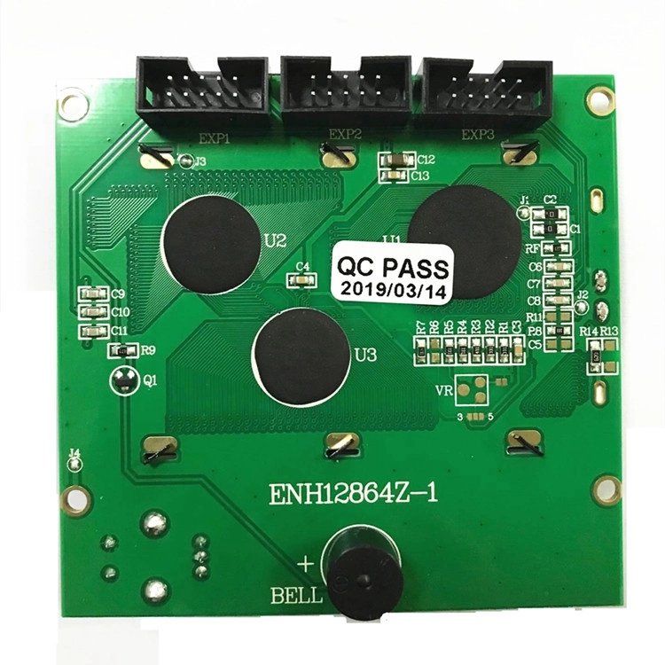 Pantalla LCD monocromática negativa transmisiva STN de 3.2 '' muestra gráfico con fondo azul