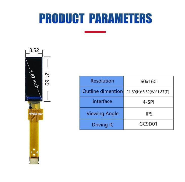 0.72 Inch Circular TFT LCD Module best