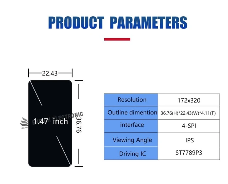 1.47 Inch Touch Color Screen best