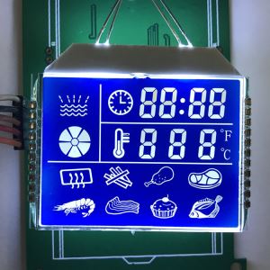 LCD azul del segmento