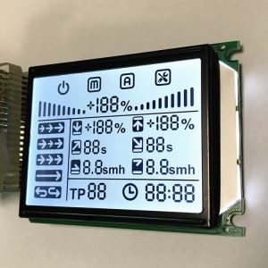 Segmento digital LCD negro sobre blanco